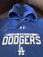 LA Dodgers Under Armour Blue Hoodie Size Small World champions