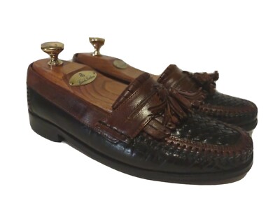 Nunn Bush Mens Shoes Black Kiltie Tassel Dress Slip On Loafers Size 8 M