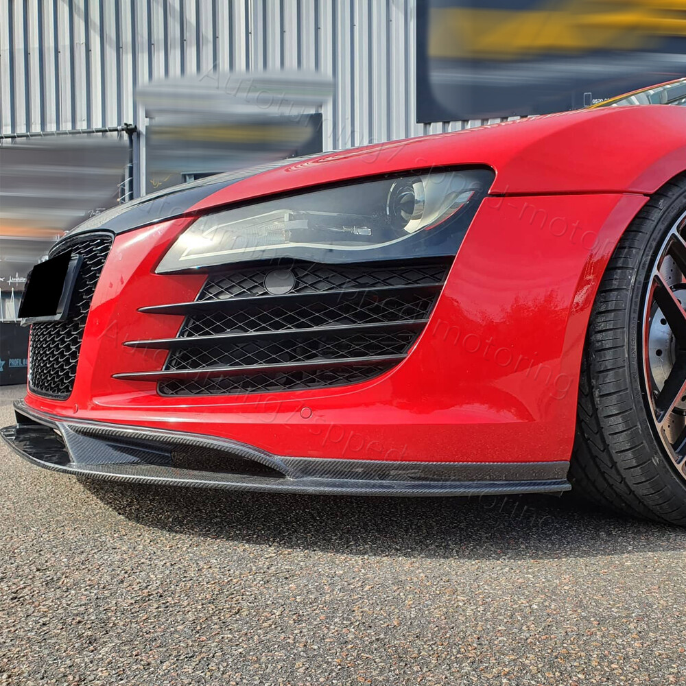 Real Carbon Fiber Front Bumper Lip Chin Spoiler for Audi R8 GT V8 V10 2008-2015