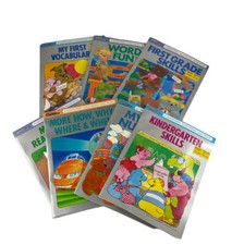 Vtg Questron Electronic Quiz And Workbook Lot Of 7 Books Only No Wand