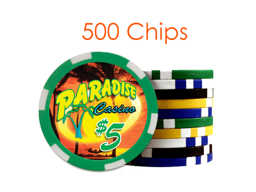 500 Custom Poker Chips : Both sides printed in Full Color with your designs  - Picture 1 of 4