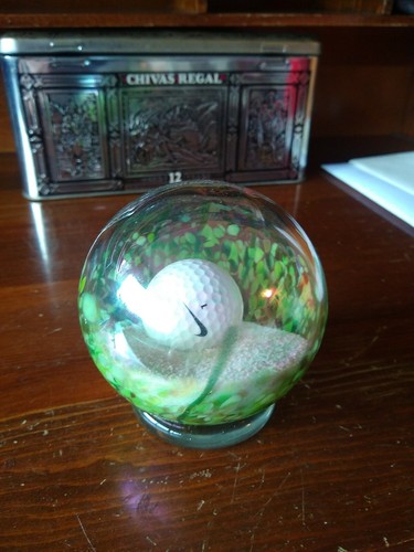 Glass Eye Studio Nike Golf Ball Sand Paperweight - Picture 2 of 11