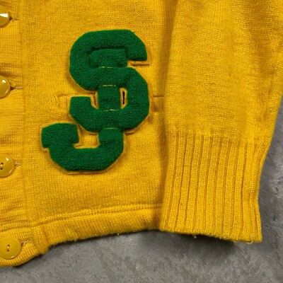 50s VTG NEW ERA KNITTING MILLS Letterman Cardigan Sweater XS