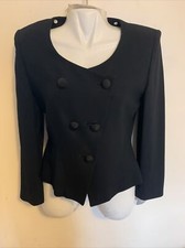 NWT Christian Dior Women  s Vintage Black Blazer Size 6