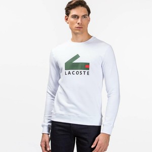 white lacoste jumper