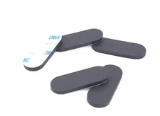1" x 2 1/2" x 3/16" Oval Shaped Rubber Feet  Desktop Electronics & Music Equip