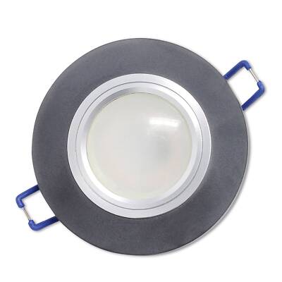 6x LED Einbaustrahler Set rund Glas Deckenleuchte Wandleuchte flach GU10 Spot
