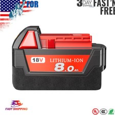 Lithium 8.0 AH 18V Extended Capacity Battery fit For Milwaukee M18 48-11-1890 US