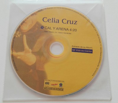 CELIA CRUZ 'Cal Y Arena' CD Single Promo 1998 Mi Vida Es Cantar