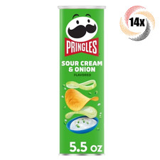 14x Cans Pringles Sour Cream Onion Flavored Potato Crisps Chips Snack 5.5oz