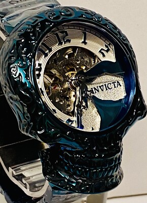 51mm Auto SKULL Movable Jaw Green Bracelet |ARTIST SERIES