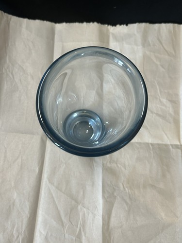Vintage MCM Per Lutken Holmegaard Art Glass Pale Blue 7" Vase Signed & Dated - Picture 2 of 8