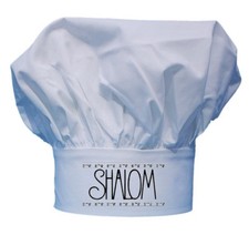 Shalom Chef Hat For Jewish Holiday Cooking Hanukkah & Passover Toques