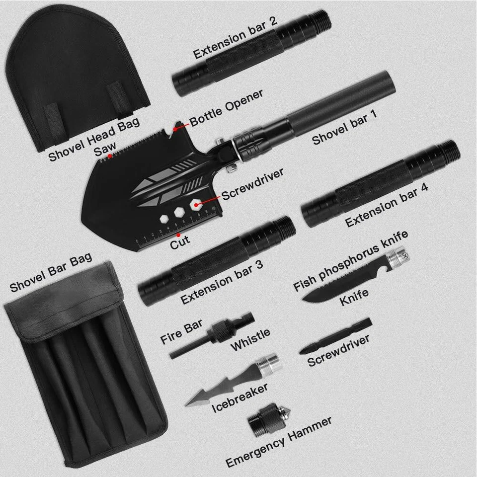 Набор для выживания кемпинга на открытом воздухе складная лопата тактическое аварийное снаряжение охотничий инструмент - Изображение 3 из 4