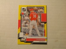 2022 Donruss Yellow Parallel Short Print Card of Tyler Mahle  - Reds