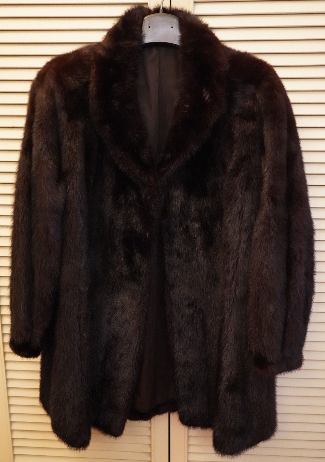 Giaccone di Visone marrone sartoriale Real mink fur coat Brown Made in Italy
