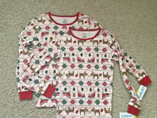 2x Carter  s Kids PJ Tops Size 14/14A  Long Sleeve Pajama Shirts  Sleepwear Lot