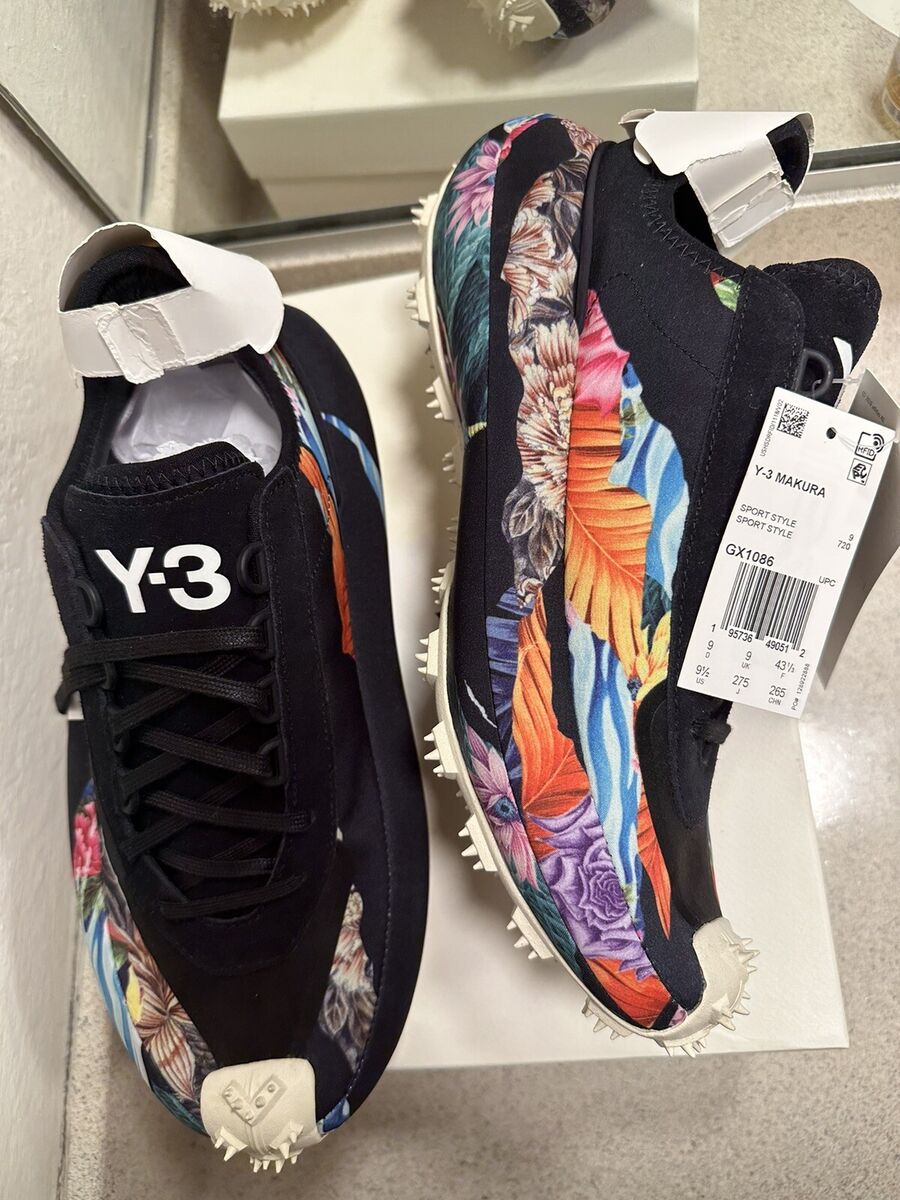 ADIDAS Y-3 YAMAMOTO MAKURA BLACK FLORAL GX1086 NIB. RETAIL ADIDAS Y-3 YAMAMOTO MAKURA BLACK FLORAL GX1086 NIB. RETAIL