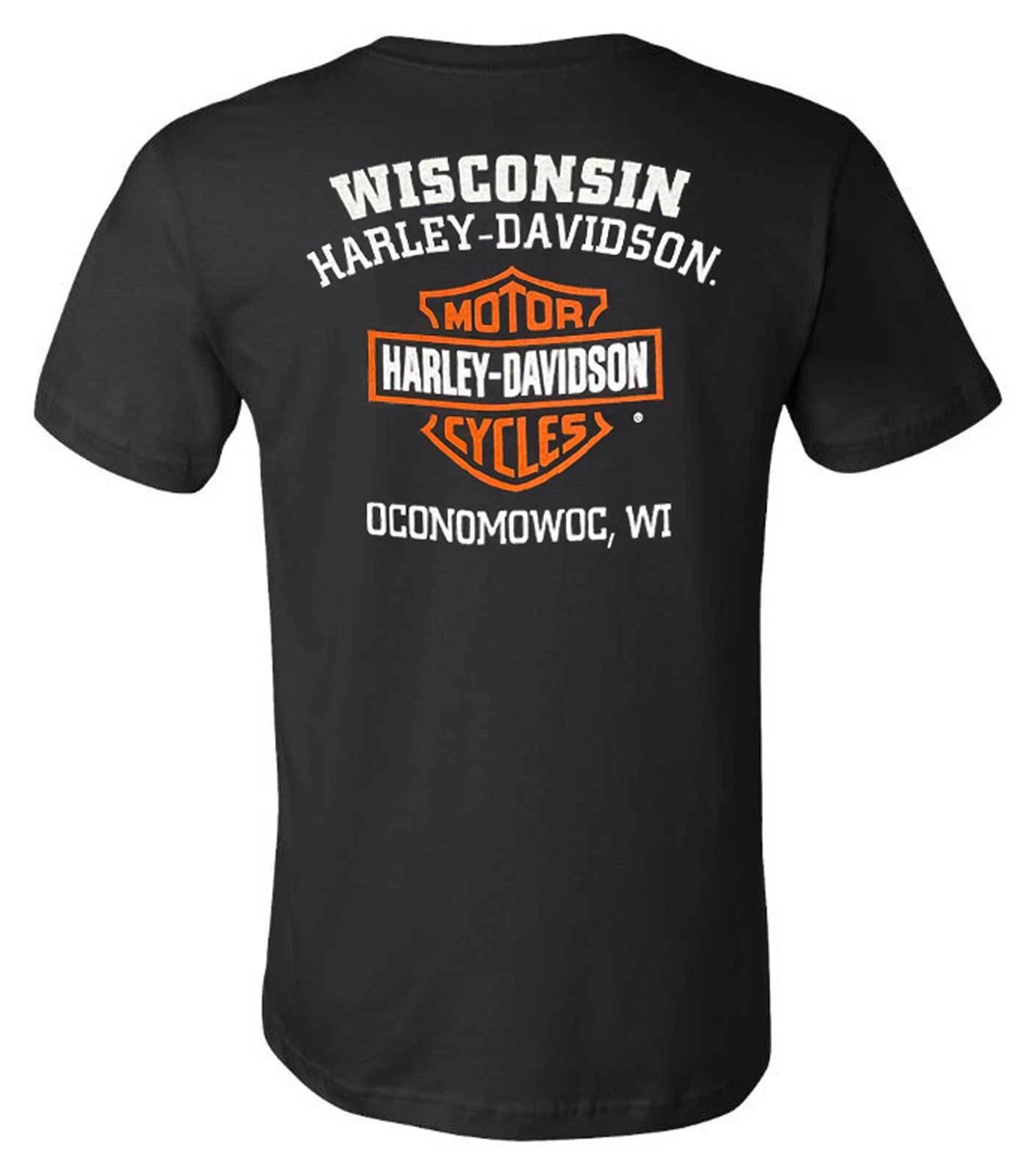 H Davidson Men's B&S Left Chest Crew Neck Short Sleeve T-Shirt