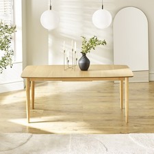 **Seconds** Leif Rectangular Oak Solid Wood Large Extending 6-8 Seater Dining T