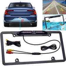 Backup Camera US License Plate Metal Frame Rear View CMOS HD LED Night Vision