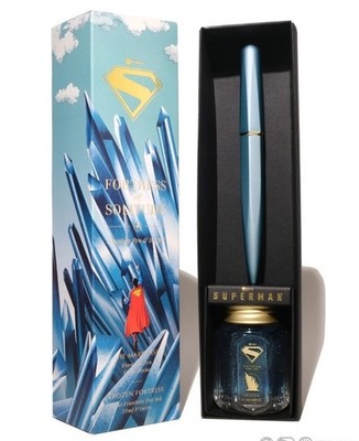 Ferris Wheel Press Superman Themed Pen & Ink Set in Fortress of Solitude - NEW
