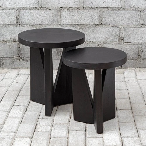 Uttermost Nadette Dark Espresso Nesting Tables Set of 2 - Picture 3 of 4