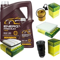 Inspektionspaket 6L Mannol Energy Premium 5W-30 FüR Toyota RAV 4 IV 2.2 D 4WD