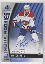 2017-18 SP Game Used Authentic Rookies Blue Auto Victor Mete #88 Auto ib6