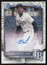 2025 Bowman Chrome Prospect Speckle Refractor 172/299 Maykel Coret Auto GS1