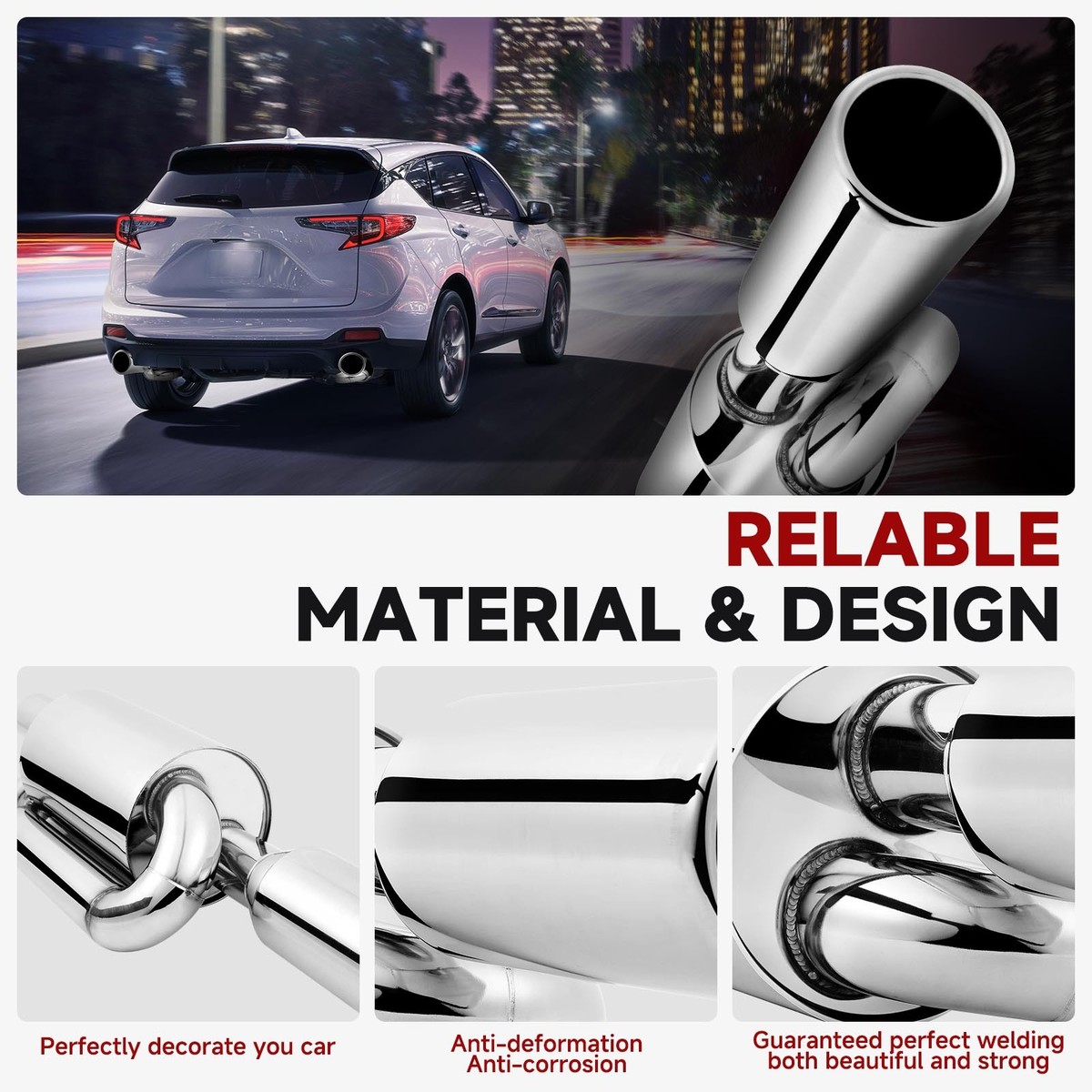 For Honda Civic EK4 EG6 EF8 Twin Loop Exhaust Muffler 2.5