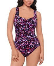 Swim Solutions Women's Abstract-Print One-Piece Swimsuit