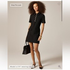 J.Crew  Parc Dress Four Season Stretch Fabric in Black 10