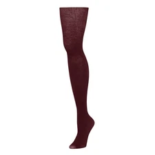 Italian Merino Wool Tights Small Burgundy Karla Ribbed Wine B.ella New Hosiery
