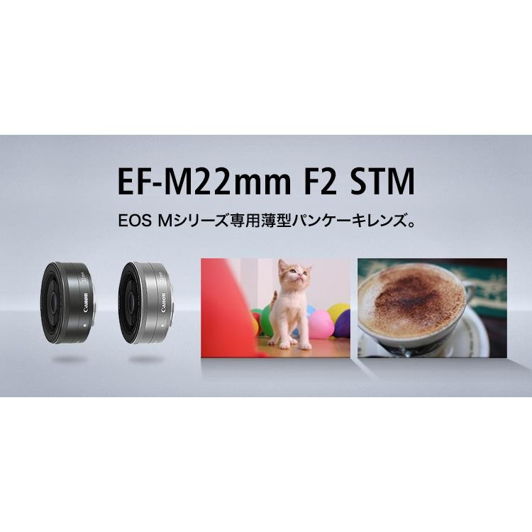 [極美品] Canon EF-M22mm F2 STM [グラファイト] Canon EF-M22mm F2 STM Black Graphite Single Focus Wide Angle