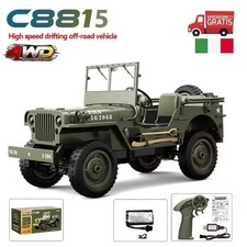 Auto Jeep 41 Telecomandata Veicolo Fuoristrada Mezzo Militare Radiocomandato RC 