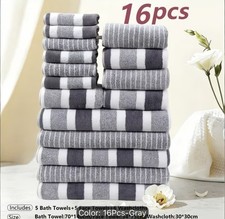 16-Piece Luxury Bath Towel Set   Soft & Absor...