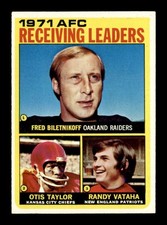 1972 Topps #5 Fred Biletnikoff/Otis Taylor/Randy Vataha League Leader NM/NM+ X37