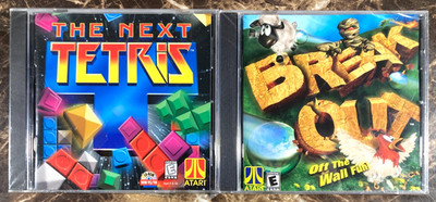 The Next Tetris & Breakout PC CD-Rom Game Lot SEALED Windows 95/98 Atari 99-2001