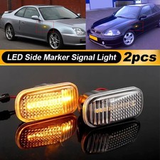 2 Clear Lens Amber Led Turn Signal Side Marker Light For Honda Civic Crx Prelude 2 Clear Lens Amber Led Turn Signal Side Marker Light For Honda Civic Crx Prelude