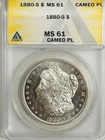 1880-S $1 Morgan Silver Dollar ANACS MS61PL Flashy PROOF LIKE GEM CAMEO