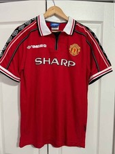 MANCHESTER UNITED 1998 2000 HOME FOOTBALL SHIRT SOCCER JERSEY UMBRO ( See Pics)