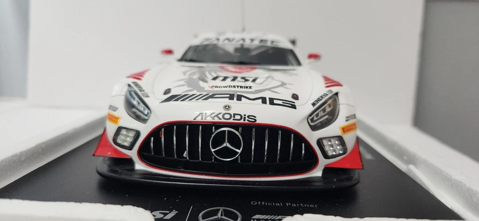 RARE 1/18 MSI/Spark Mercedes AMG GT3 White Sealed Body. - Image 2 of 4