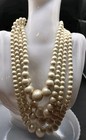 Vintage 4 Strand White Faux Pearl Necklace 10 Inches — photo 2