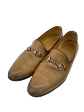 GUCCI Horsebit Moccasin Dress Shoes/ UK 7.5/ CML/ Leather/ 262080