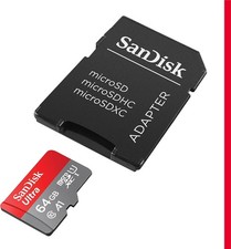 SanDisk Ultra 64GB Micro SDXC SD XC Class 10 140MB/s Memory Card SDSQUAB-64G