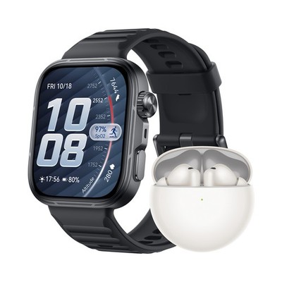 HUAWEI WATCH FIT 5 Pro + FreeBuds 7i Weiß Smartwatch und Kopfhörer Fluorelastome