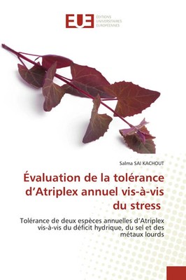 Salma Sai Kachout | Évaluation de la tolérance d'Atriplex annuel vis-à-vis du...