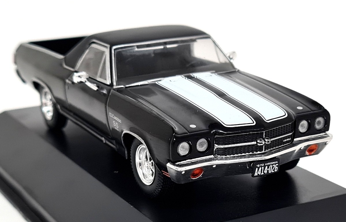 Atlas 1/43 Chevrolet El Camino 1970 Black Diecast Scale Model Car