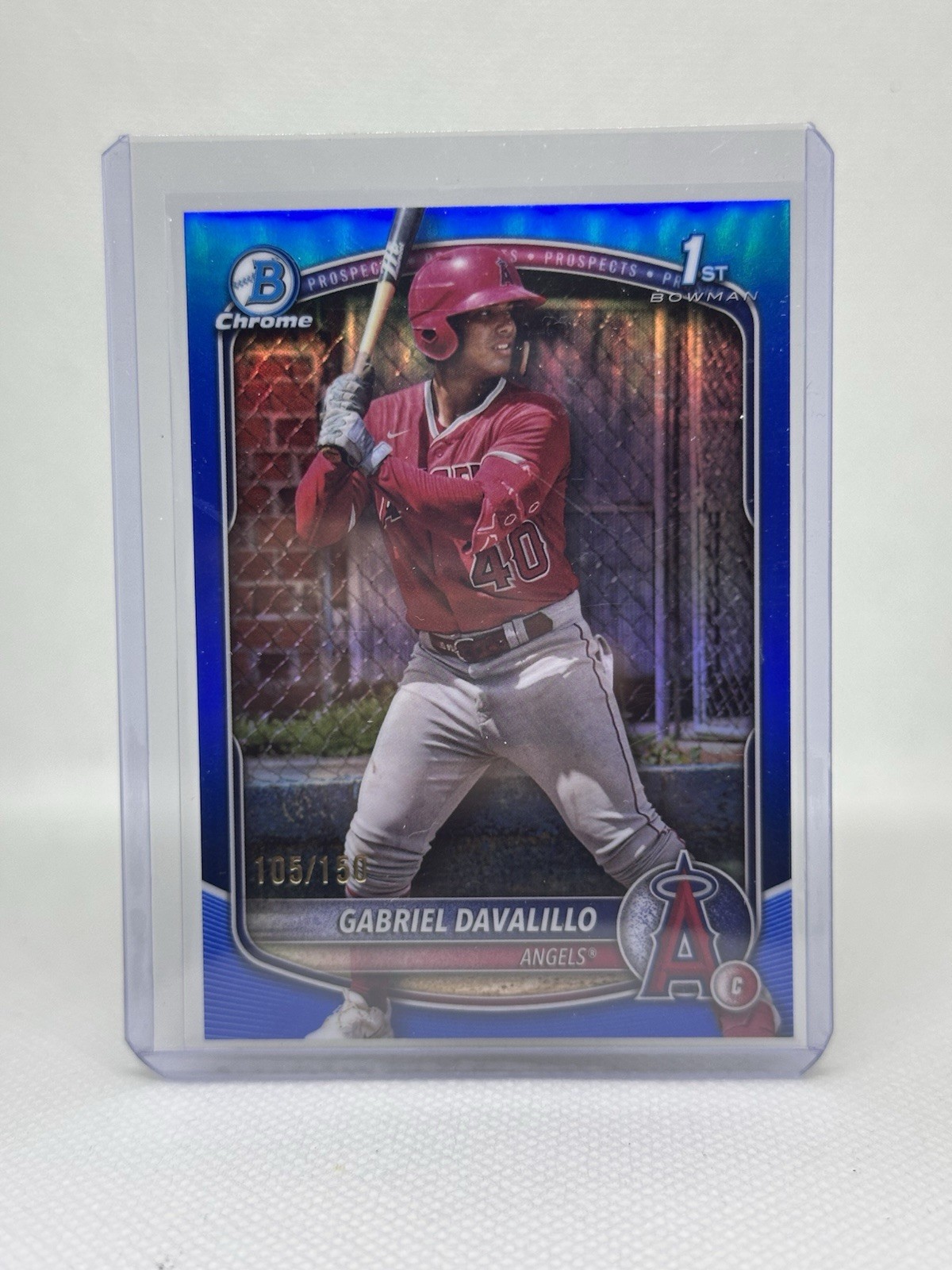GABRIEL DAVALILLO 2025 BOWMAN CHROME 1ST TRUE BLUE ANGELS /150 Q4920